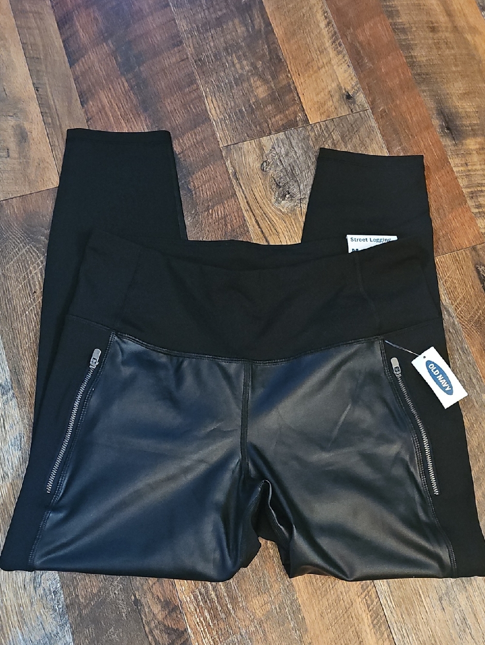 Old Navy Black Faux Leather Leggings